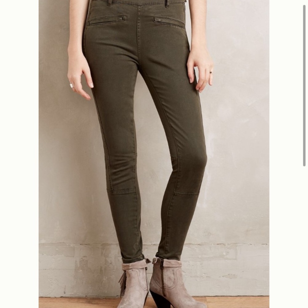 Pilcro side-zip Green leggings NWT